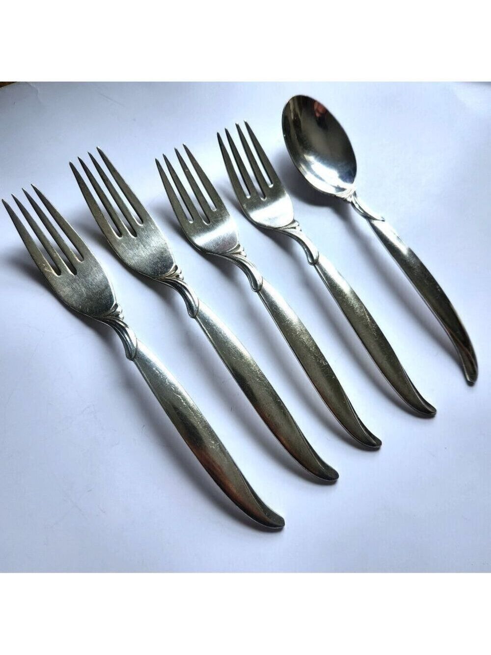 Flair by 1847 Rogers Bros IS Flatware Silverplate Forks Spoon Mid-Century Modern